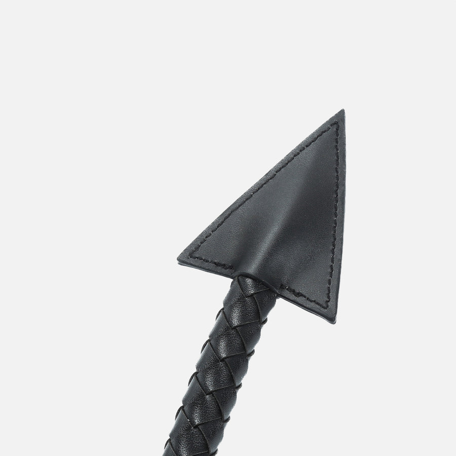 Black Faux Leather Arrow Shape Whip