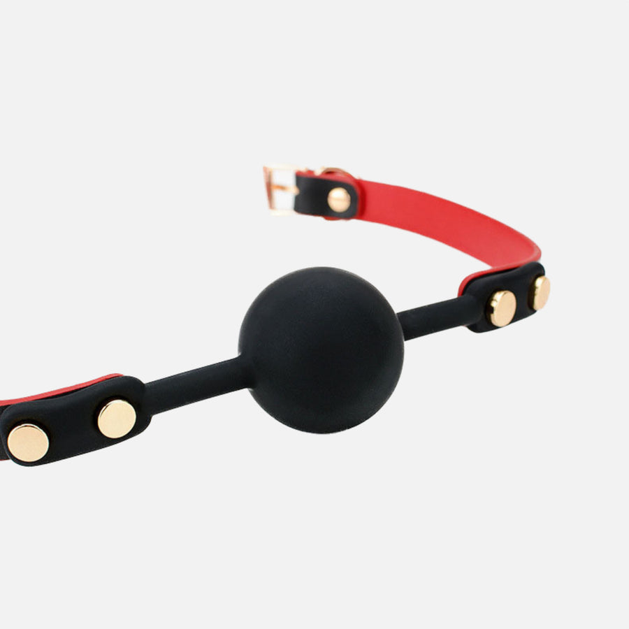 Black And Red Genuine Leather Mouth