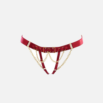 W Chain Wine Knicker