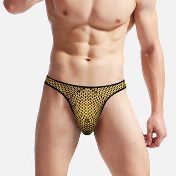 Yellow Large Mesh Knicker for Him