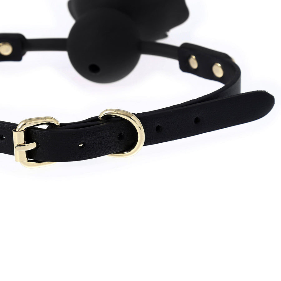 Black Rose Silicone Belt