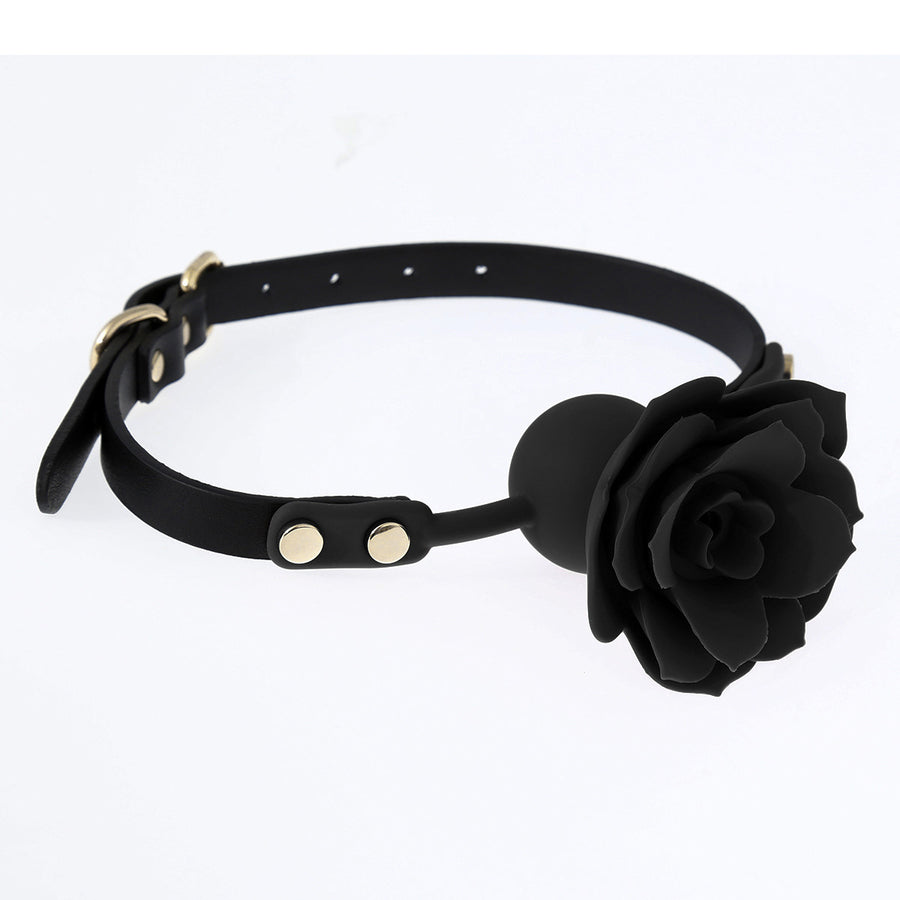 Black Rose Silicone Belt