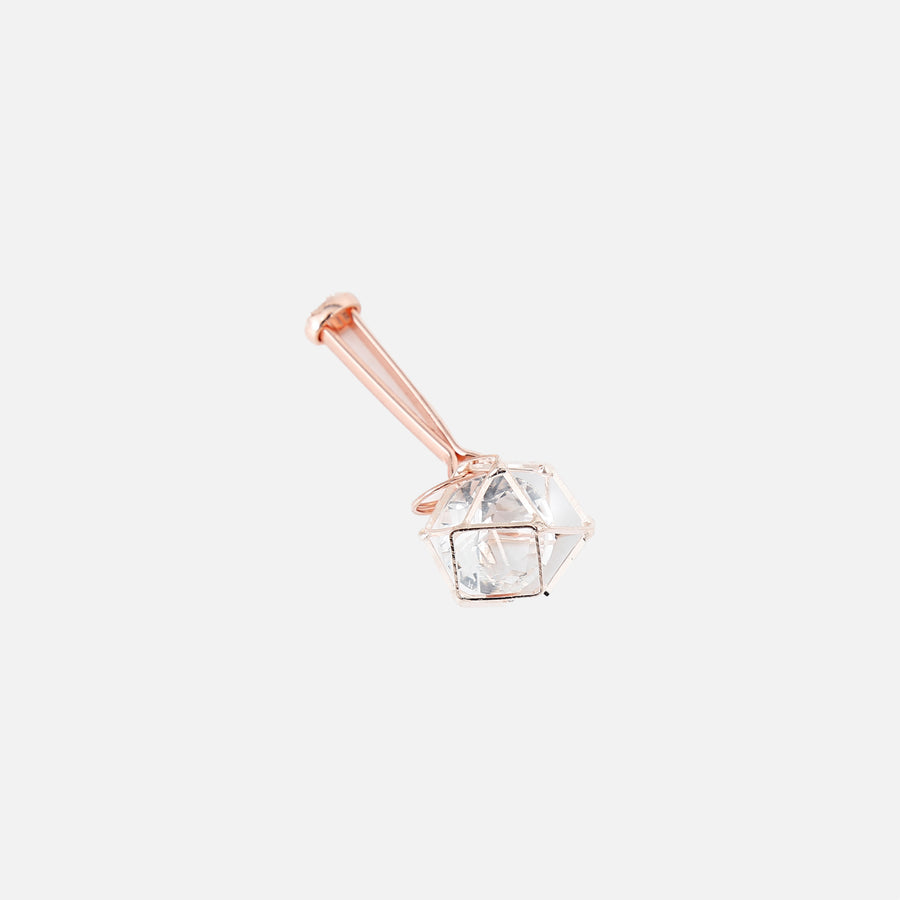 Rose Gold Square Transparent Deco Clamps