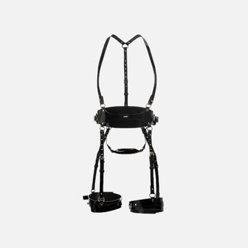 Black Nappa Leather Riding Harness