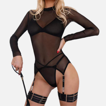 Black See-through Bodysuit