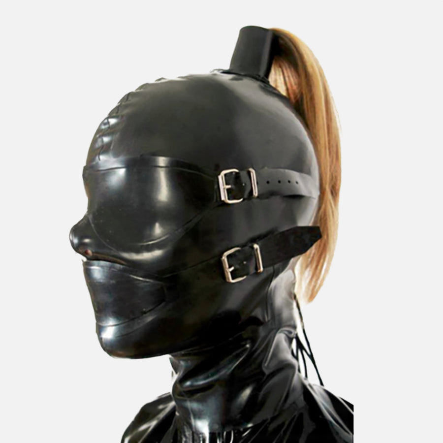 Black Adjustable Full Head Latex Head Cover