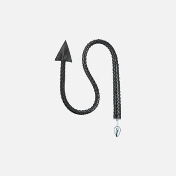 Black Faux Leather Arrow Shape Whip