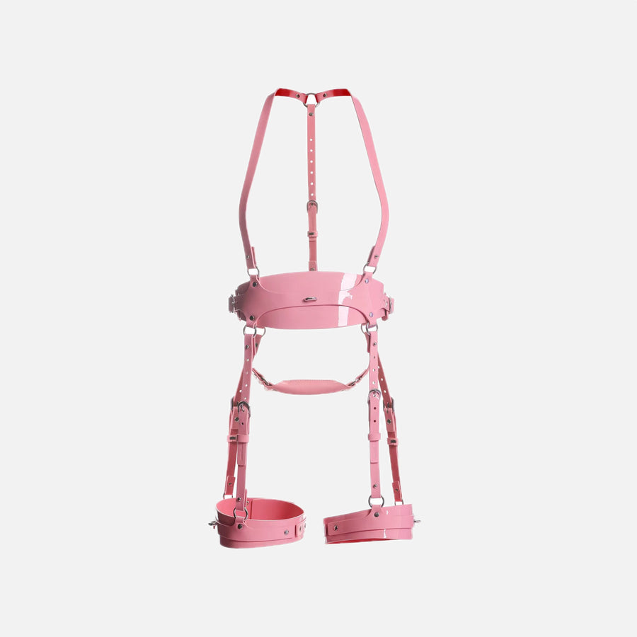 Pink Nappa Leather Riding Harness