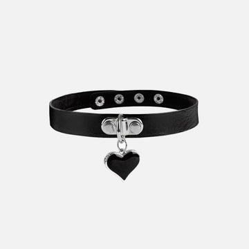 Black Metal Heart Choker