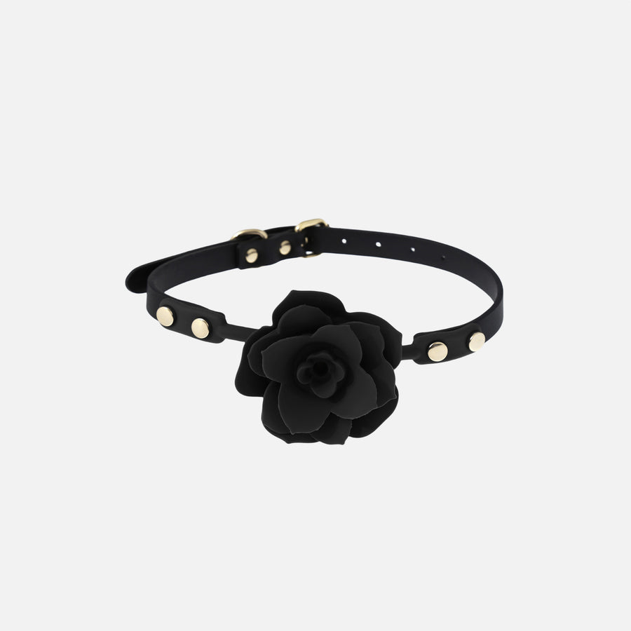 Black Rose Silicone Belt