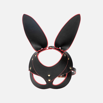 Black And Red Bunny Mask