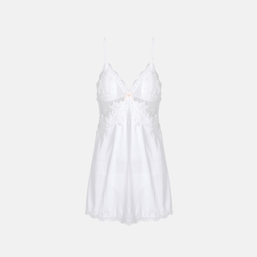 White Lace Flowers Nightdress