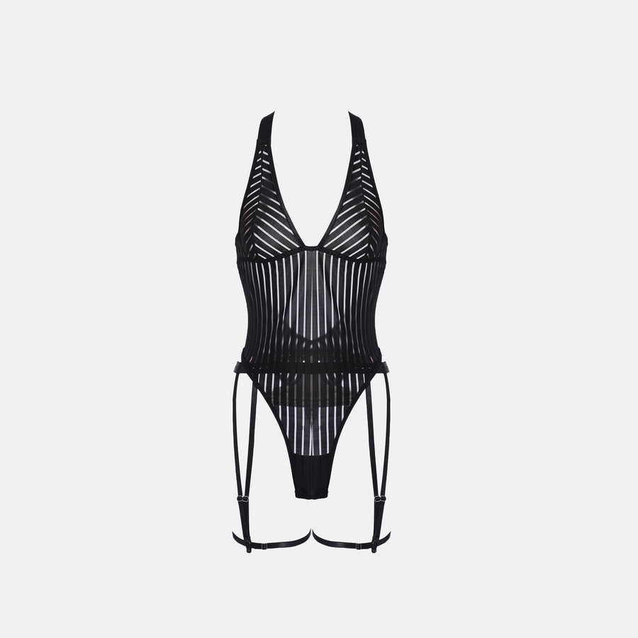 Black Linear Bodysuit